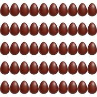 padrão sem emenda de ovos 3d de chocolate. ovos de chocolate ao leite são lineares. ilustração vetorial de estoque. vetor