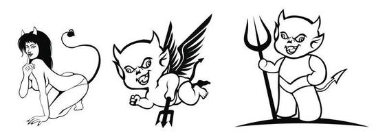 sinal simples do ícone do diabo, símbolo moderno e moderno do logotipo do diabo para design gráfico e web, ilustração vetorial plana do ícone do diabo para o logotipo vetor