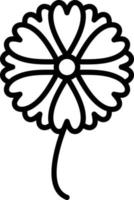 estilo de ícone de flor vetor