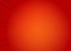 Fundo vermelho pop art, ilustração de raios cômico retrô linha velocidade - Vector