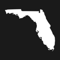 mapa da Flórida em fundo preto vetor