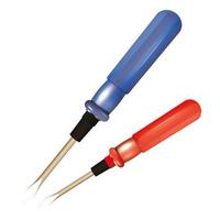 conjunto de vetores de chaves de fenda vermelhas e azuis. ilustração de uma ferramenta para trabalhos de reparo.