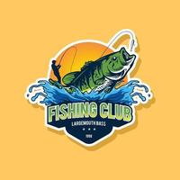 design de modelo de logotipo de pesca vetor