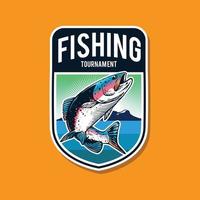design de modelo de logotipo de pesca vetor