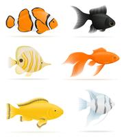 ilustração de vetor de peixes de aquário