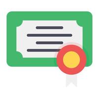 ícone de grau em estilo simples, certificado em estilo moderno vetor