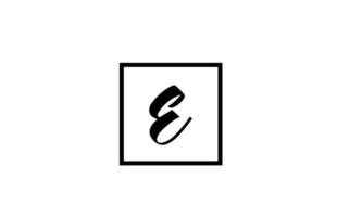 e ícone do logotipo da letra do alfabeto. design simples em preto e branco para negócios e empresas vetor