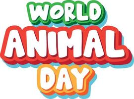 banner do logotipo do dia mundial dos animais vetor