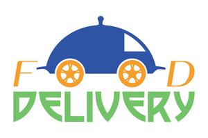 ilustração em vetor logotipo entrega comida