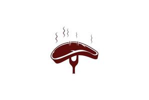 design de logotipo de carimbo de churrasqueira de churrasco retrô vintage vetor