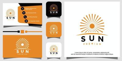 vetor de design de logotipo de sol