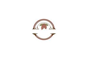 circular antigo clássico vintage retrô chocolate cacau cacau fazenda rótulo de produto vetor de design de logotipo