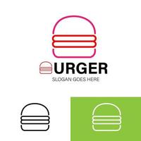 vetor de hambúrguer de junkfood ou fast food