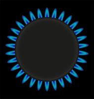ilustração em vetor queimando fogão a gás anel
