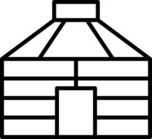 estilo de ícone yurt vetor