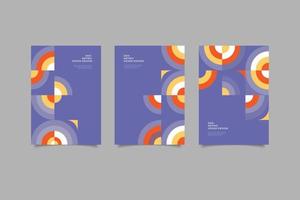 coleção de capa de negócios geométricos coloridos vetor