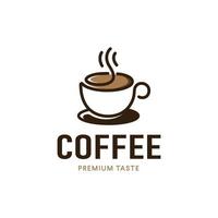 design de logotipo de café de xícara de café vetor