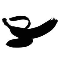 ícone de banana com fundo branco vetor