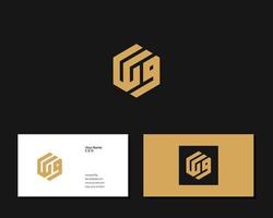 carta design de logotipo wg. símbolo de monograma monocromático mínimo criativo. emblema universal vetor elegante. logotipo de negócios premium. símbolo gráfico do alfabeto para identidade corporativa