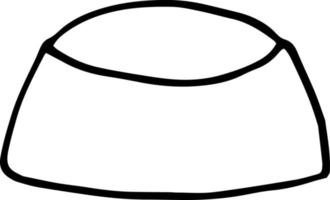 ícone de comida para animais de estimação de tigela. doodle desenhado à mão. , escandinavo, minimalismo nórdico monocromático vetor