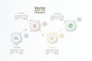 visualização de dados de negócios. gráfico de processo. elementos abstratos de gráfico, diagrama com 4 etapas, opções, partes ou processos. conceito criativo para infográfico vetor