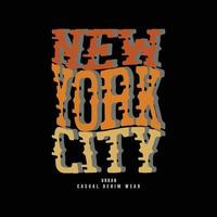 tipografia de ilustração de Nova York. perfeito para design de camisetas vetor