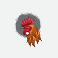 ilustração de galo, personagem, mascote, frango vetor