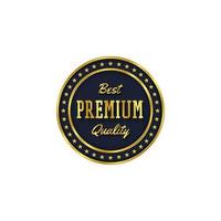 emblema de ouro e modelo de produto de etiqueta premium vetor