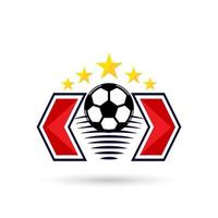 logotipo do futebol ou emblema de sinal do clube de futebol. logotipo do futebol com design de vetor de fundo de escudo