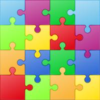 ilustração vetorial de quebra-cabeça quadrada
