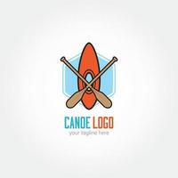 vetor de design de logotipo de canoa