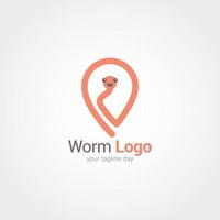 vetor de design de logotipo de verme