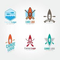 vetor de design de logotipo de canoa