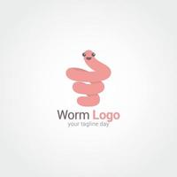 vetor de design de logotipo de verme