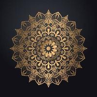 design de vetor de mandala de luxo ornamental abstrato com padrão real de arabesco dourado