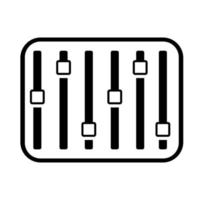 equalizador ou ícone de configuração vetor de cor sólida