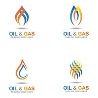 modelo de vetor de design de logotipo de petróleo e gás