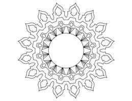 desenho de mandala preto e branco, tatuagem, mehndi, página para colorir vetor