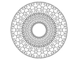 desenho de mandala preto e branco, tatuagem, mehndi, página para colorir vetor