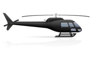 ilustração em vetor helicóptero de passageiros civis
