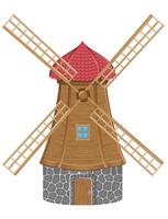 ilustração vetorial de moinho de vento