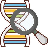 ilustração vetorial de DNA em um fundo transparente. símbolos de qualidade premium. ícone de cor plana de linha vetorial para conceito e design gráfico. vetor