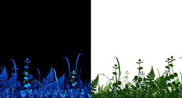 fundo isolado de fronteira de grama sem costura realista verde azul brilhante de vetor. ilustração vetorial vetor
