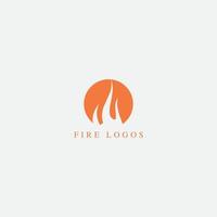 definir fogo de logotipo. ilustração vetorial para design vetor