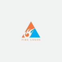 definir fogo de logotipo. ilustração vetorial para design vetor