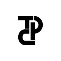 letra inicial t,p,s vetor de design de logotipo plano minimalista monograma