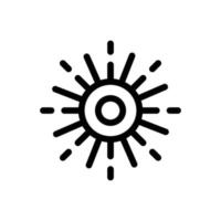 sol de design de logotipo vetorial com estilo de arte de linha vetor