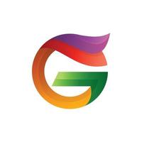 letra g colorida, design de logotipo vetorial editável vetor