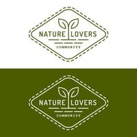 modelo de logotipo de vetor de amante da natureza. este design usa o símbolo da folha. adequado para o ambiente.