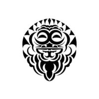 máscara de rosto tatuagem ornamento estilo maori. vetor